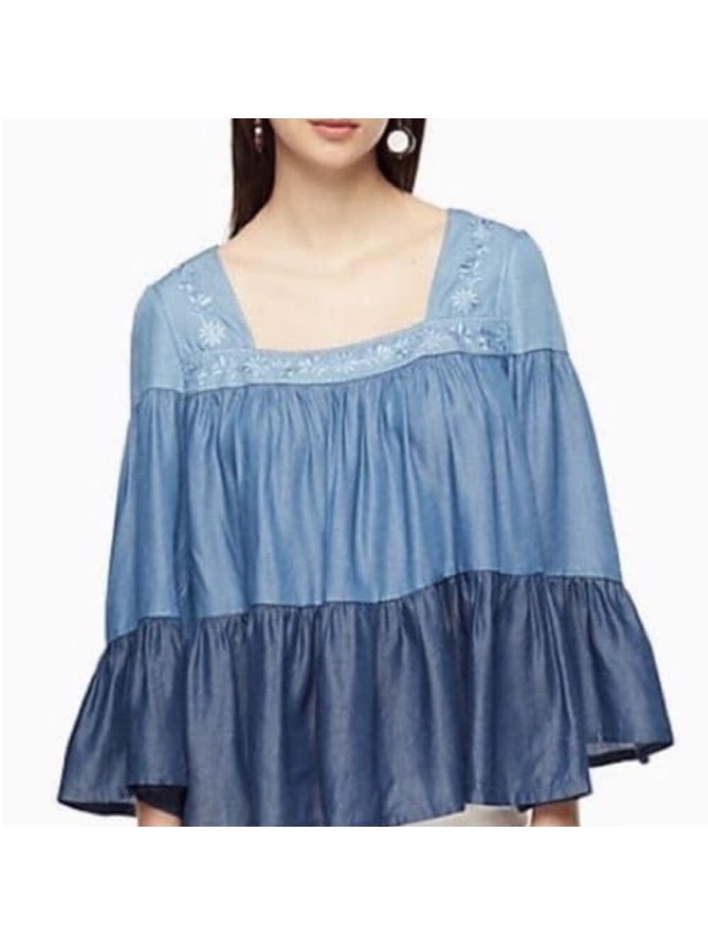 Kate Spade Broome Street Chambray Top